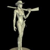 Character Texas Cowgirl With Weapon