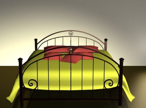 Curved Metal Frame Bed