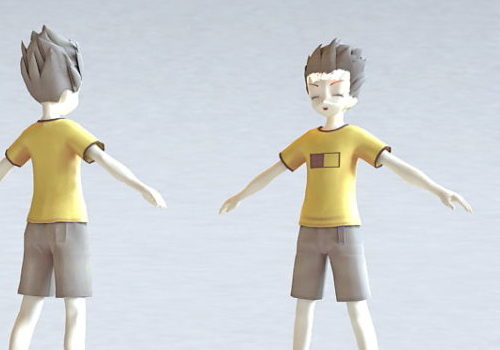Anime Character Boy M15  3D Model by CGAnime