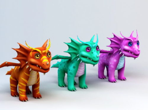 Cute Animal Anime Dragons