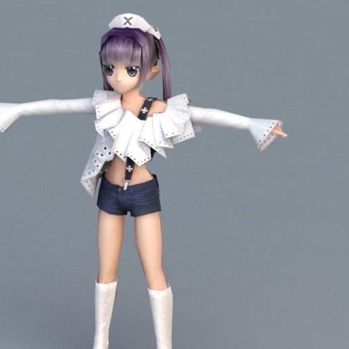 cute anime girl 3d model download