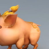 Cute Anime Pig Animal