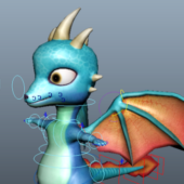 Cute Baby Dragon Cartoon Character