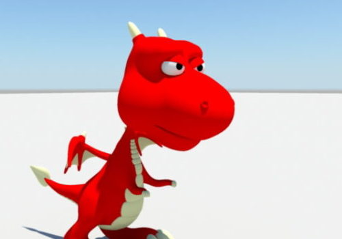 Baby Red Dragon Cartoon