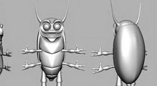 Cute Beetle Cartoon Character