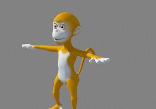 Cute Character Cartoon Monkey