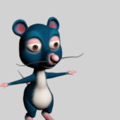 Cartoon Mouse Rigged