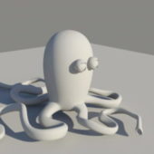 Cute Cartoon Octopus Character