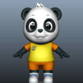 Cute Cartoon Panda Character