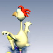 Cute Rooster Cartoon Character