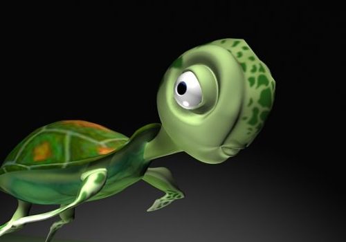 Cartoon Character Tortoise Rigged