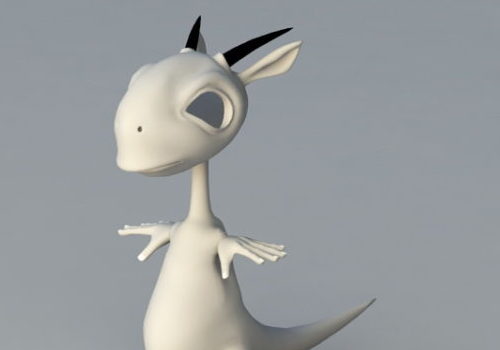 Cute Dragon Cartoon Rigged Animated