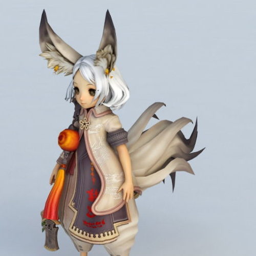 Gaming Character Cute Fox Girl