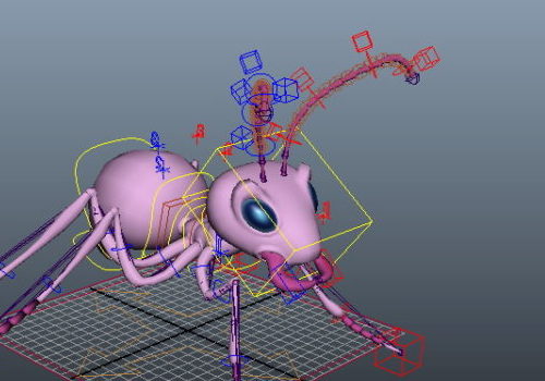 Pink Ant Rigged
