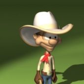 Cute Cowboy With Hat Cartoon Character Characters