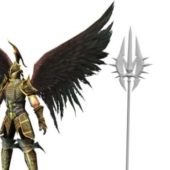 Wings Archangel Warrior With Weapon Characters