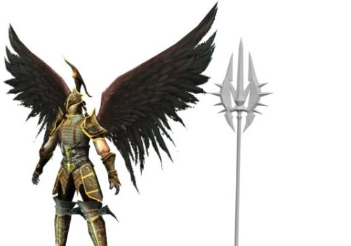 Wings Archangel Warrior With Weapon Characters