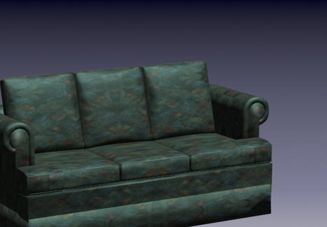 Dark Green Fabric Sofa Furniture