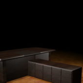 Furniture Dark Wood Executive Desk