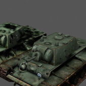 Russian Kv-1 Tank Destroyed