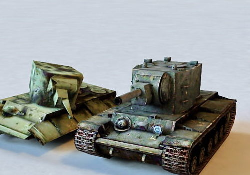 Destroyed Soviet Kv2 Tank