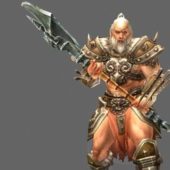 Diablo Gaming Character Barbarian Male Characters