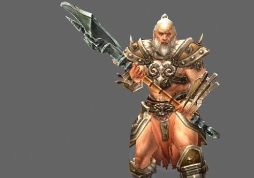 Diablo Gaming Character Barbarian Male Characters