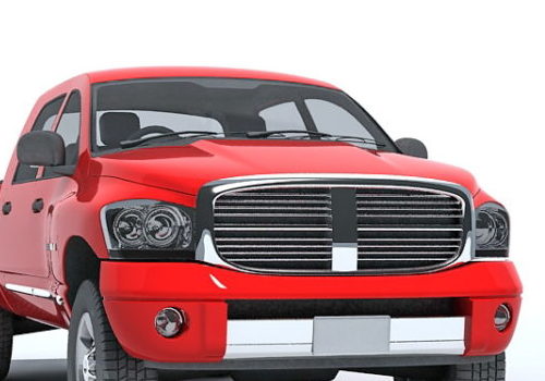 Red Dodge Ram Pickup Car