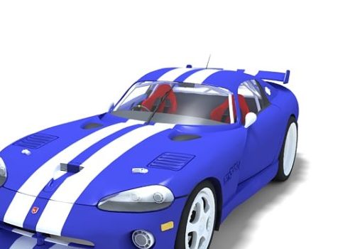 Blue Dodge Viper Car