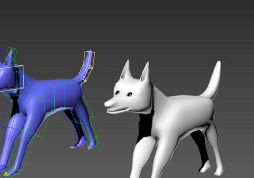 Lowpoly Dog Rigged