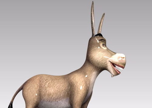 Funny Donkey Cartoon Character V1