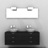 Double Sink Design Bathroom Vanity