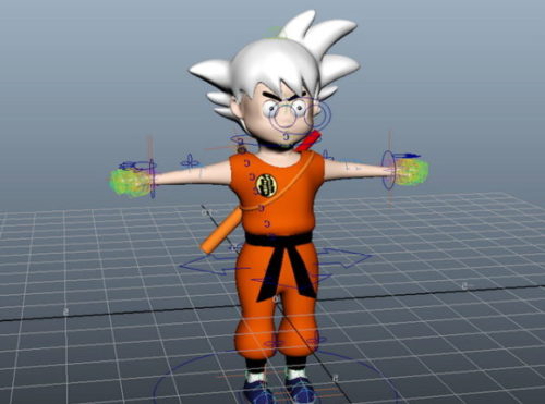 Dragon Ball Character Goku Rigged