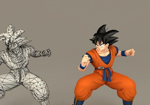 Dragon Ball Son Goku Cartoon Character Free 3D Model - .Max -  123Free3DModels