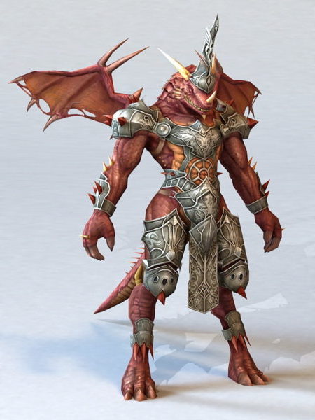 Dragonkin Male Warrior Character