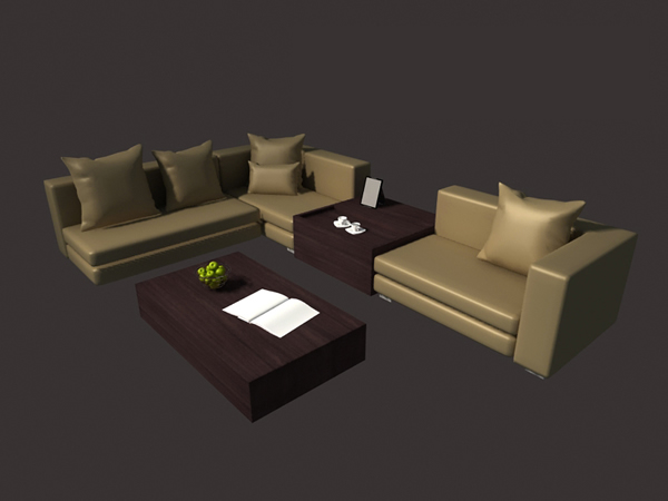 Drawing Room Leather Sofa Set Furniture