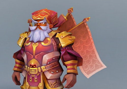Dwarf Warrior Game Character