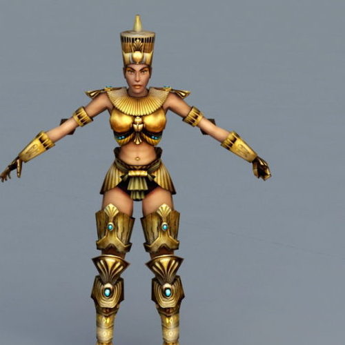 Character Egypt Female Warrior Rigged