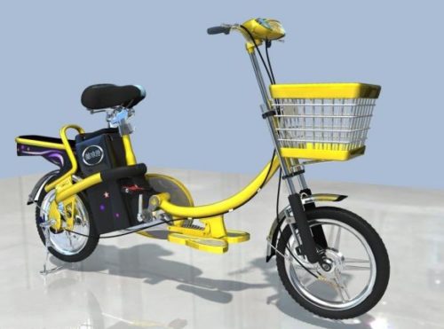Yellow Electric Bicycle 16inch