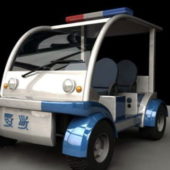 Futuristic Electric Police Car
