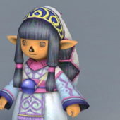Game Character Elf Chibi Girl