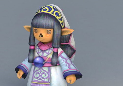 Game Character Elf Chibi Girl