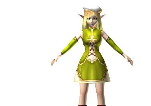 Japanese Anime Elf Girl Character Characters