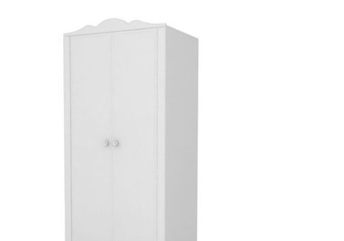 European White Wooden Armoire Cabinet Furniture