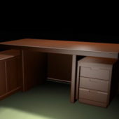 Executive Desk Furniture With Storage Cabinets