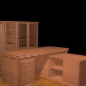 Executive Furniture Office Desk And Storage Cabinet