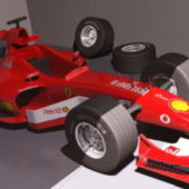 Red F1 Racing Car