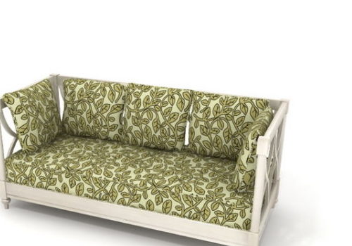 Vintage Green Fabric Sofa Bed Furniture