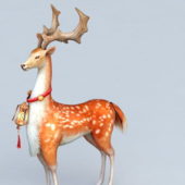 Cartoon Fallow Deer Buck