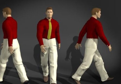 Fashion Business Man In Walking Pose | Characters